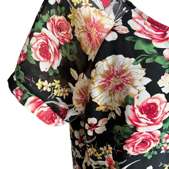 Elan Women’s Floral Short Sleeve Blouse Size 2XL - Picture 5 of 17